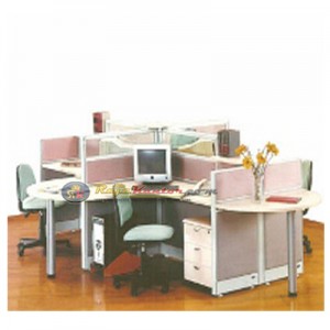 Partisi Kantor Uno Exclusive 4 Staff Configuration