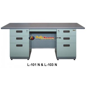 Meja Kantor Lion - Meja Kantor Besi L-101 N & L-103 N