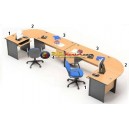 High Point One - Set Meja Kantor Beech Workstation-3
