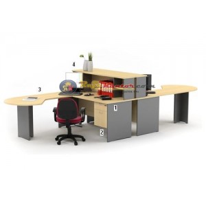 High Point Kozy Mercury - Meja Kantor Set Workstation-3