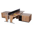 Uno Lavender Series - Meja Kerja Kantor 4 Staff (2)