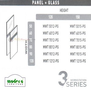 Modera 3 Workstation Series - Full Panel + Glass Part