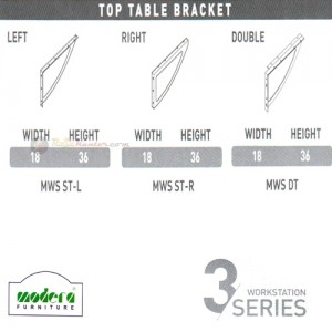 Modera 3 Workstation Series - Top Table Bracket