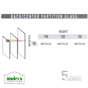 Modera 5 Workstation Series - Back & Center Partition Glass