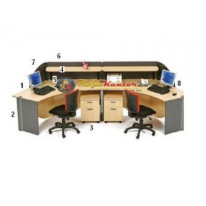 Meja Resepsionis Nine Series Oxford Workstation-1