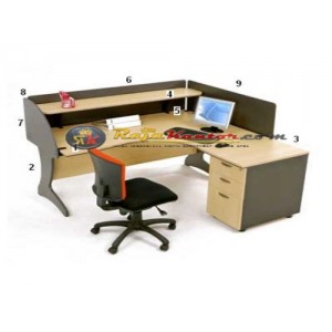 Meja Resepsionis Nine Series Oxford Workstation-2