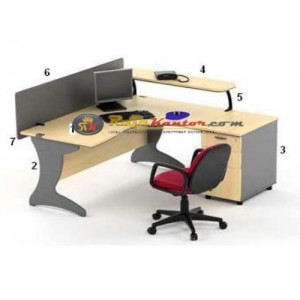 Set Meja Kantor Nine Series Oxford Workstation-1