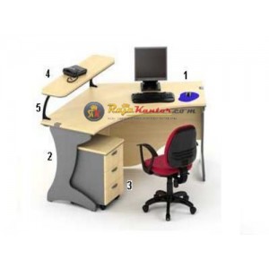 Set Meja Kantor Nine Series Oxford Workstation-2
