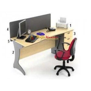Set Meja Kantor Nine Series Oxford Workstation-3