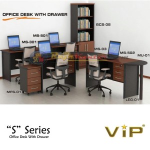 Vip S Series Office Desk With Drawer Set