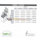 Modera 6 Workstation Series Fabric + Glass