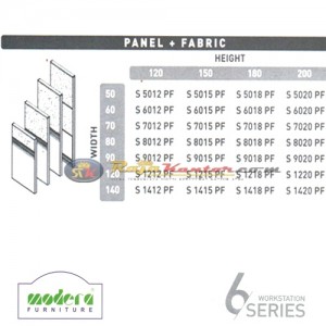 Modera 6 Workstation Series Panel + Fabric
