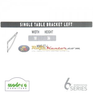 Modera 6 Workstation Series Single Table Bracket Left