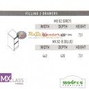 Modera MX Class Filling 2 Drawers MX 82(Grey), MX 82-B (Blue)