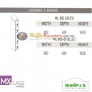 Modera MX Class Locker 5 Pintu ML 885 (Grey), ML 885-B (Blue)