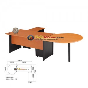 Indachi One Series - Meja Kantor Director Set-2