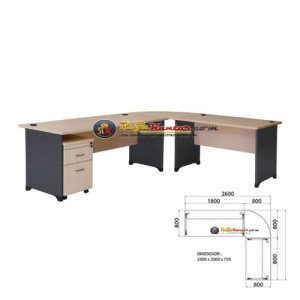 Indachi Performa Series - Meja Kantor Manager Series