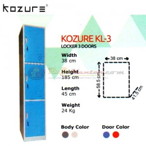 Locker 3 Pintu Kozure KL - 3