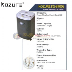 Mesin Penghancur Kertas Kozure KS - 8900C