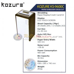 Mesin Penghancur Kertas Kozure KS - 9600C