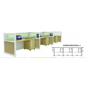 Partisi Kantor Ichiko 2 Configuration I