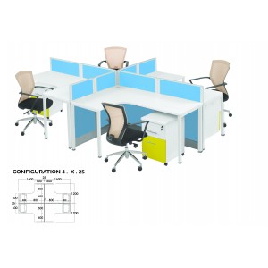 Partisi Kantor Ichiko 4 Configuration X 25