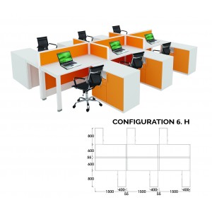 Partisi Kantor Ichiko 6 Configuration H
