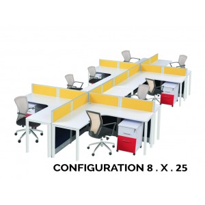 Partisi Kantor Ichiko 8 Configuration X 25