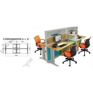 Partisi Kantor Indachi Configuration 4 LR