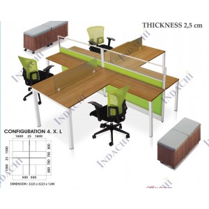 Partisi Kantor Indachi Configuration 4 XL
