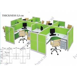 Partisi Kantor Indachi Configuration 5,5cm