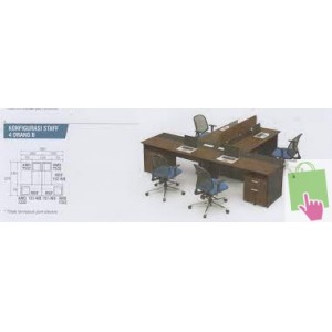 Eco Office Meja Staff 4 Orang A