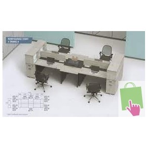 Eco Office Meja Staff 4 Orang B