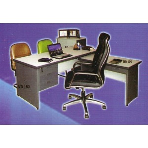 Meja Kantor Daiko MD 160 + MD 100