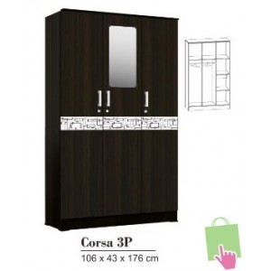 Lemari Pakaian Osiki Corsa 3P