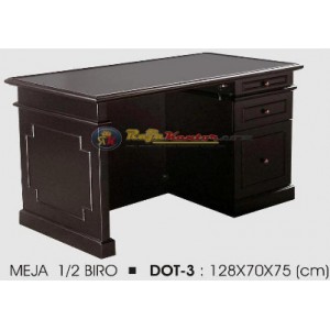 Meja Kantor Donati Meja 1/2 Biro DOT - 3 (Melamic Series)