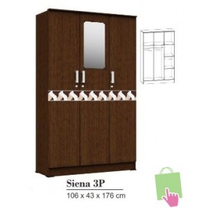 Lemari Pakaian Osiki Siena 3P