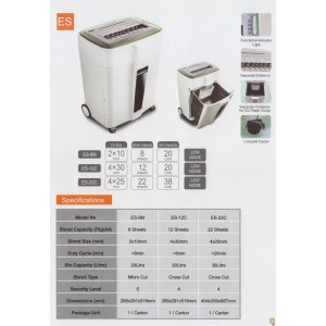 Mesin Penghancur Kertas Ishred ES-22C