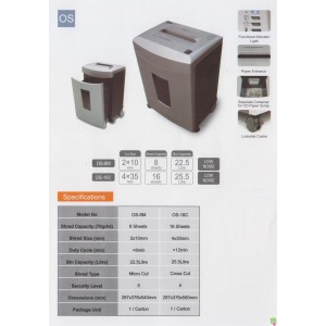 Mesin Penghancur Kertas Ishred OS-16C