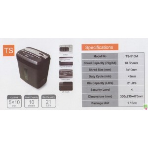 Mesin Penghancur Kertas Ishred TS-510M