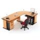 High Point Five - Meja Kantor Set Cherry Workstation-3