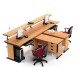 High Point One - Meja Kantor Set Beech Workstation-4