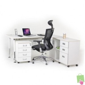 Meja kantor Direktur Aditech FR 07 + Laci dorong