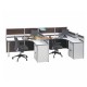 Partisi Kantor Modera Konfigurasi 2 Orang (Warna Dark Grey)