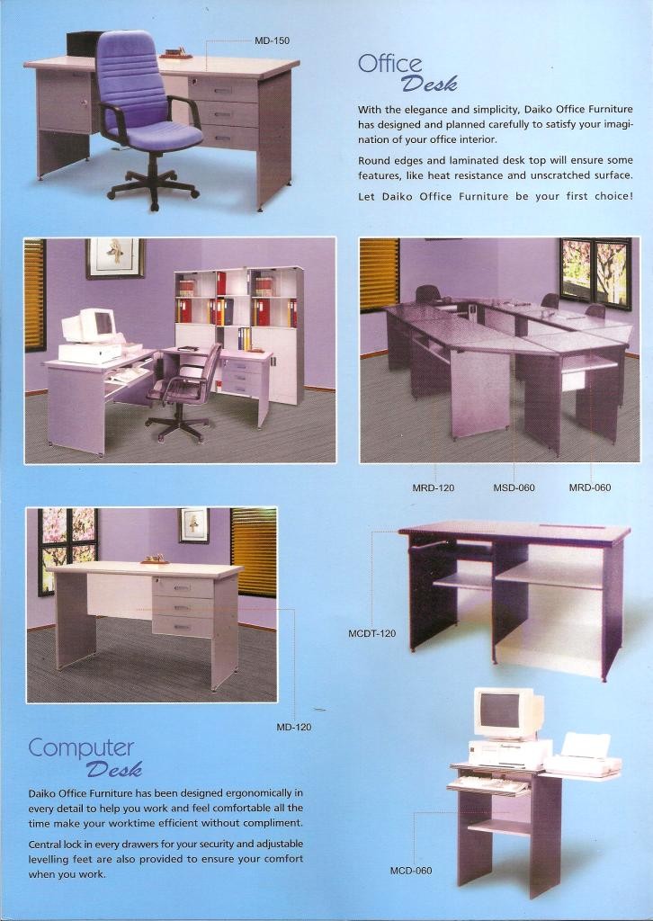 Meja Kantor Daiko Abu-Abu