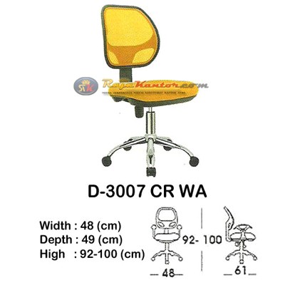 Kursi Kantor (Staff & Sekretaris) Indachi D-3007 CR WA