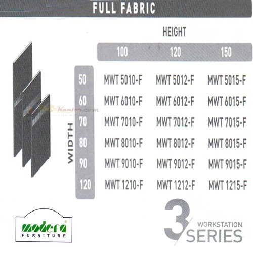 Modera 3 Workstation Series - Full Fabric Part