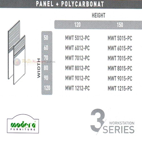 Modera 3 Workstation Series - Full Panel + Polycarbonat