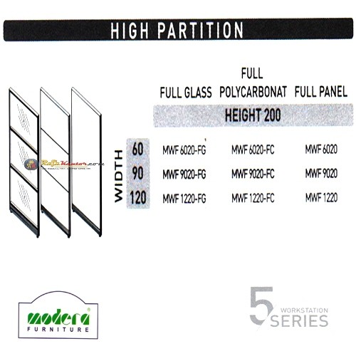 Modera 5 Workstation Series - High Partition