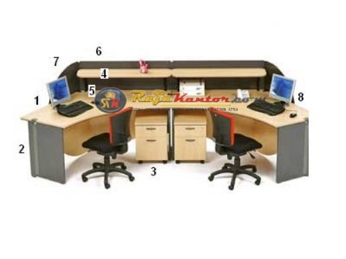 Meja Resepsionis Nine Series Oxford Workstation-1